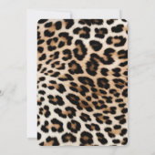Invitation Imprimé animalier léopard noir crème (Dos)