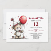 Invitation Imprimé d'animaux ours fantaisistes et élégants po (Devant)