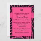 Invitation IMPRIMÉ de bat mitzvah de parties (Dos)