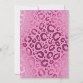 Invitation Imprimé léopard glamour rose foncé et rose clair S (Dos)