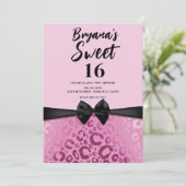 Invitation Imprimé léopard glamour rose foncé et rose clair S (Debout devant)
