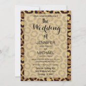 Invitation Imprimé léopard | Mariage moderne avec QR Code de  (Devant)