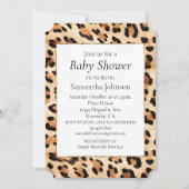 Invitation Imprimé léopard marron crème chic (Devant)