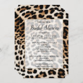 Invitation Imprimé léopard noir crème (Devant / Derrière)