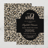 Invitation Imprimé léopard pailleté Luxe Déchaînons-Nous (Devant / Derrière)