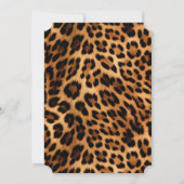 Invitation Imprimé léopard rose fuchsia chic or glamour (Dos)