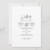 Invitation Imprimé OU numérique Téléchargement Mariage INVITE (Devant)