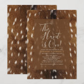 Invitation Imprimée de Peau de Cerf (Devant / Derrière)