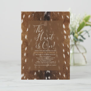 Invitation Imprimée de Peau de Cerf