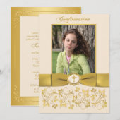 Invitation IMPRIMÉE de photo de confirmation de (Devant / Derrière)