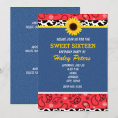 Invitation imprimée de vaches de campagne rustique (Devant / Derrière)