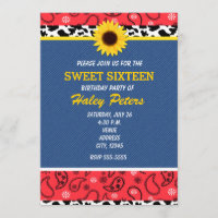 Invitation imprimée de vaches de campagne rustique