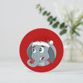 Invitation imprimée pour la fête de Noël d'Elephan (Debout devant)