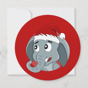Invitation imprimée pour la fête de Noël d'Elephan