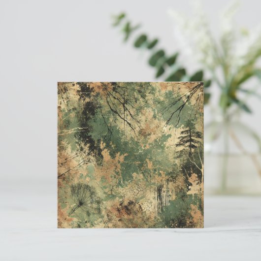 Invitation Imprimer Carnet d'écoutille en relief de la forêt  (Debout devant)