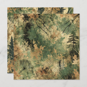 Invitation Imprimer Carnet d'écoutille en relief de la forêt 