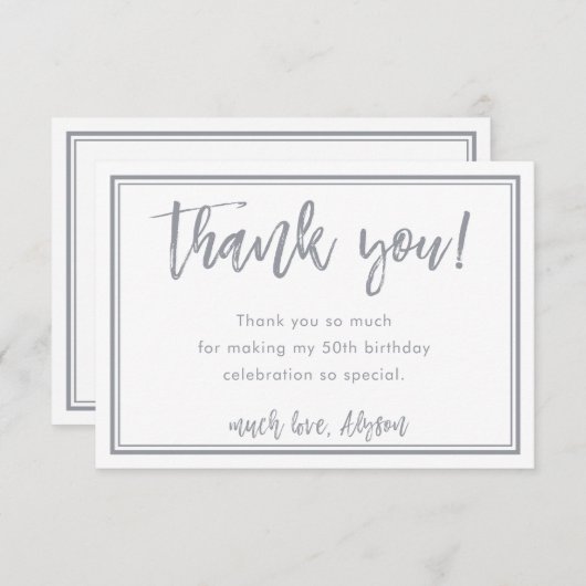 Invitation IMPRIMER COMMANDE pour Alyson merci notes  (Devant / Derrière)