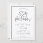 Invitation IMPRIMER LA COMMANDE pour Alyson - 50e anniversair (Devant)