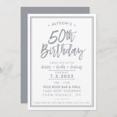 Invitation IMPRIMER LA COMMANDE pour Alyson - 50e anniversair (Devant / Derrière)