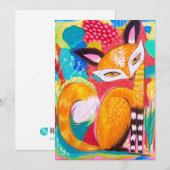 Invitation Imprimerie Mini-Art Cheeky Fox (Devant / Derrière)