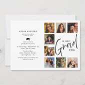 Invitation In Her Grad Era Photo Collage Graduation (Devant)