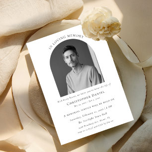 Invitation In Love Memory Arch Photo Memorial Funeral