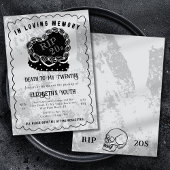 Invitation In Loving Memory Black Scribble Cake 30e anniversa