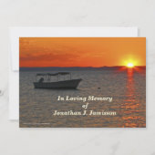 Invitation In Loving Memory Célébration de la vie Bateau de p (Devant)