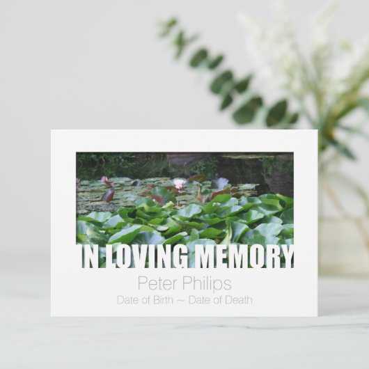 Invitation In Loving Memory Modèle 12 Célébration de la vie (Debout devant)