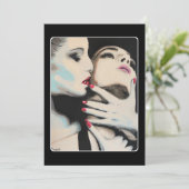 Invitation ‘In the Shadows’ Painting on a Small-Scale Print  (Debout devant)