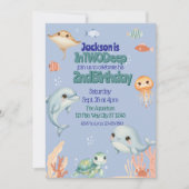 Invitation In TWO Deep, Blue Under the Sea 2nd Birthday (Devant)