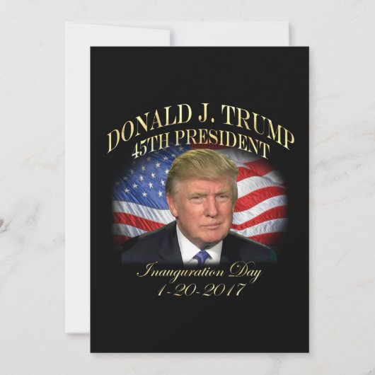 Invitation Inauguration du Président Donald Trump (Devant)