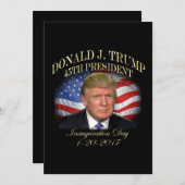 Invitation Inauguration du Président Donald Trump (Devant / Derrière)