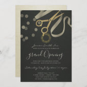 INVITATION INAUGURATION GRAND OUVERTURE RUBAN ARGENTÉ PERLE N (Devant / Derrière)