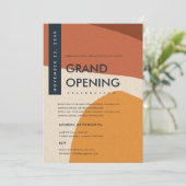 INVITATION INAUGURATION GRANDIOSE ART ABSTRAIT MODERNE ROUILL (Debout devant)