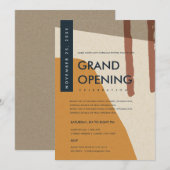 INVITATION INAUGURATION GRANDIOSE ART ABSTRAIT MODERNE ROUILL (Devant / Derrière)