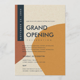 INVITATION INAUGURATION GRANDIOSE ART ABSTRAIT MODERNE ROUILL