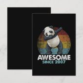 Invitation Incroyable depuis 2007 Dabbing Panda 13e anniversa (Devant / Derrière)