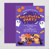 Invitation incroyable pour une fête d'Halloween (Devant / Derrière)