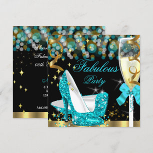Invitation Incroyables chaussures à talons hauts scintillante