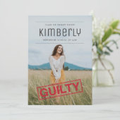 Invitation Inculpation pour l'obtention d'un diplôme de droit (Debout devant)