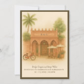 Invitation Inde Courtyard Destination mariage Escapade (Devant)
