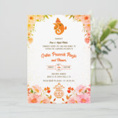 Invitation Inde Hindu Houseréchauffe Griha Pravesh (Debout devant)