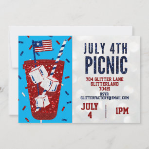 Invitation Indépendance Pique-nique du 4 juillet Parties scin