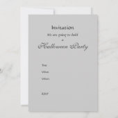 Invitation Indéviation de la partie Halloween sombre (Dos)
