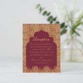 Invitation Indian elegant floral gold (Debout devant)