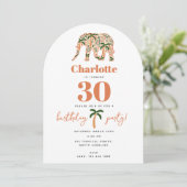 Invitation Indian Floral Paisley Ornate Elephants Birthday (Debout devant)