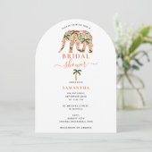 Invitation Indian Paisley Ornate Elephants Bridal Shower (Debout devant)