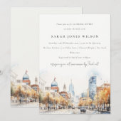 Invitation Indianapolis Indiana Landscape Bridal Shower (Devant / Derrière)