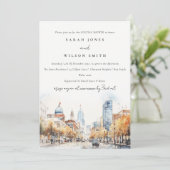 Invitation Indianapolis Indiana Landscape Couples Shower (Debout devant)